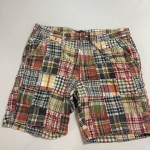 Washed Stoned & Beaten Madras Shorts Size 36